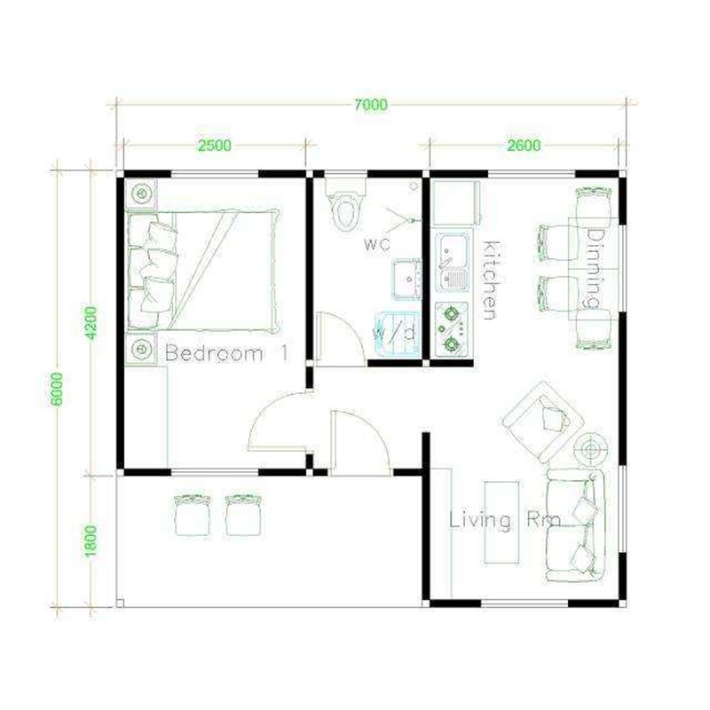 Cabină modulară de containere din oțel ușor Cabină modulară de containere din oțel ușor
